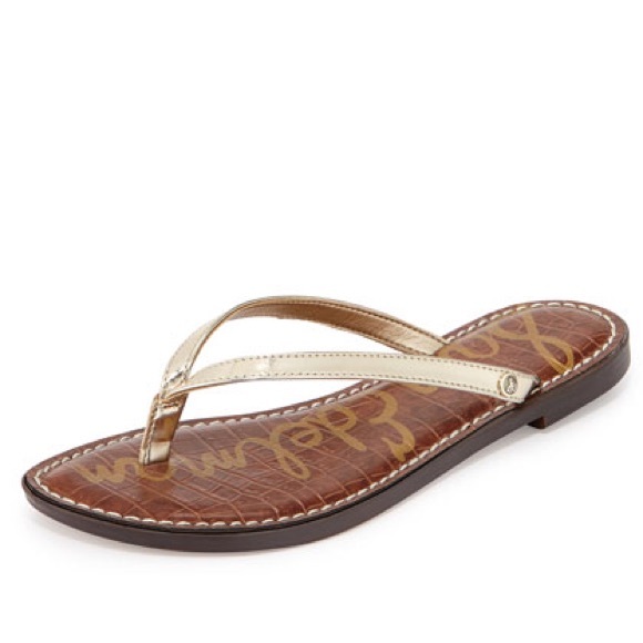 Sam edelman gold flip flops Clearance